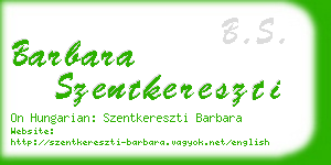 barbara szentkereszti business card